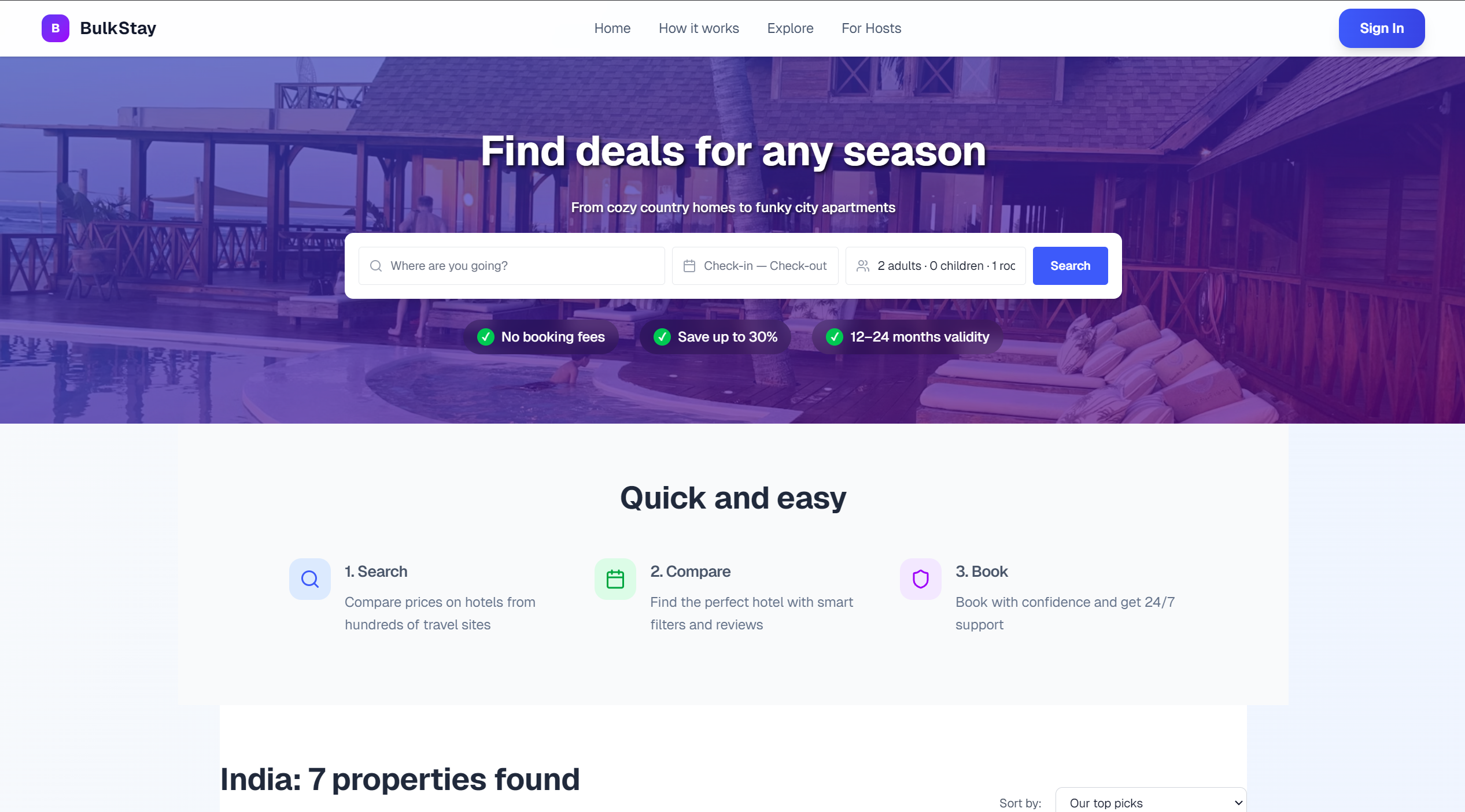 BulkStay - Bulk Booking Platform